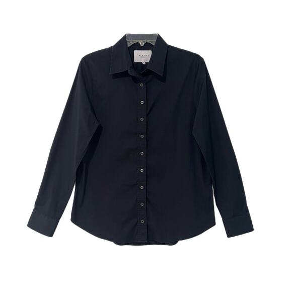 The Shirt by Rochelle Behrens Tops - Rochelle Behrens The Shirt Womens Small Black Button Down Top Capsule Career